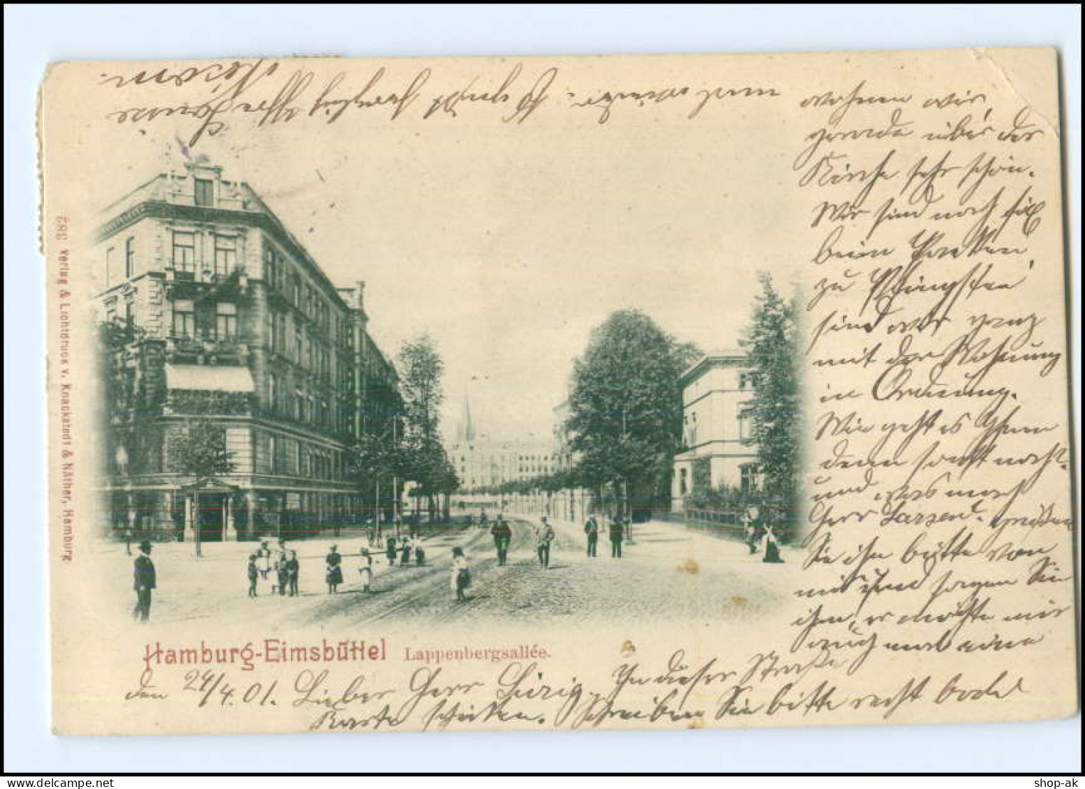S2822/ Hamburg Eimsbüttel Lappenbergsallee AK 1901 - Eimsbuettel
