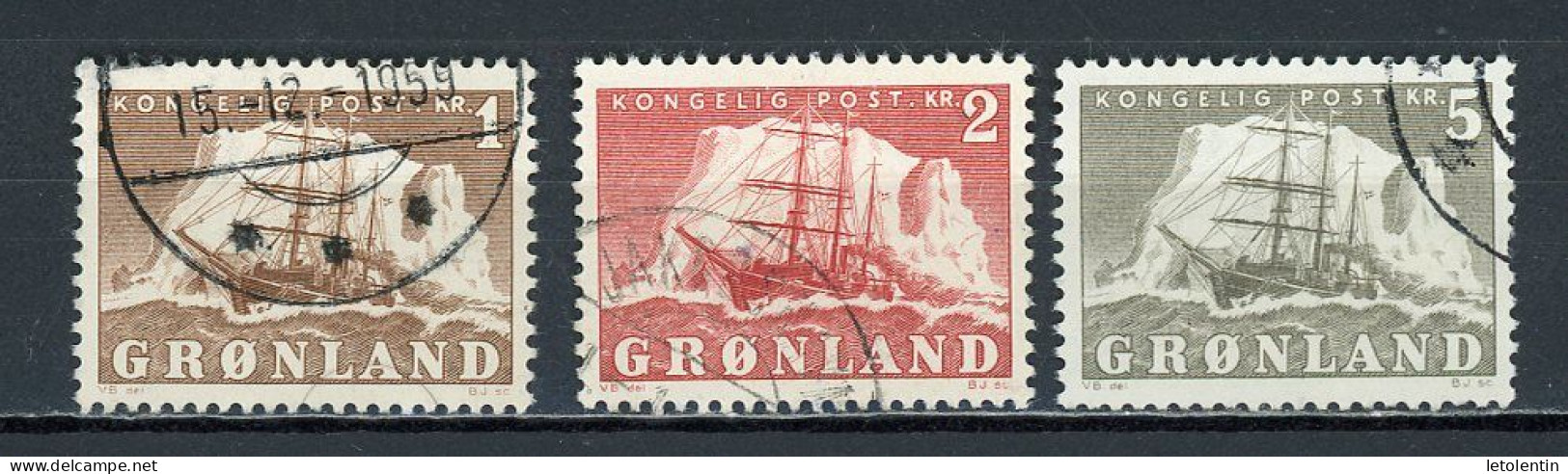 GROENLAND - LE “GUSTAV HOLM” - N° Yvert 25+26+27 Obli. - Used Stamps