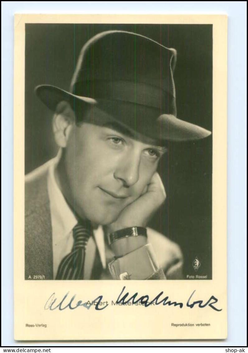 V1995/ Albert Matterstock Autogramm Ross Foto AK Ca.1938 - Autographs