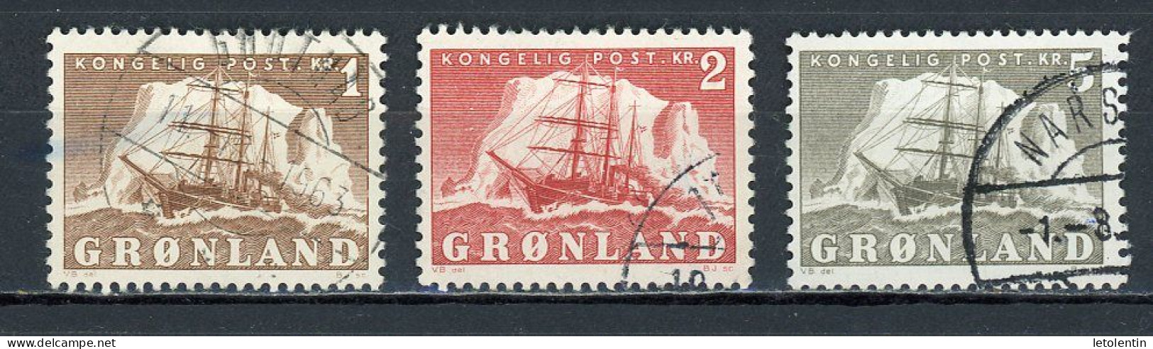 GROENLAND - LE “GUSTAV HOLM” - N° Yvert 25+26+27 Obli. - Used Stamps