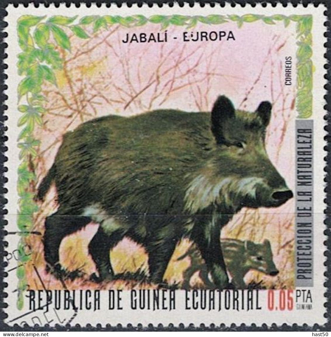 Äquatorial-Guinea -  Wildschwein (Sus Scrofa) (Mi.Nr: 886) 1976- Gest Used Obl - Guinée Equatoriale