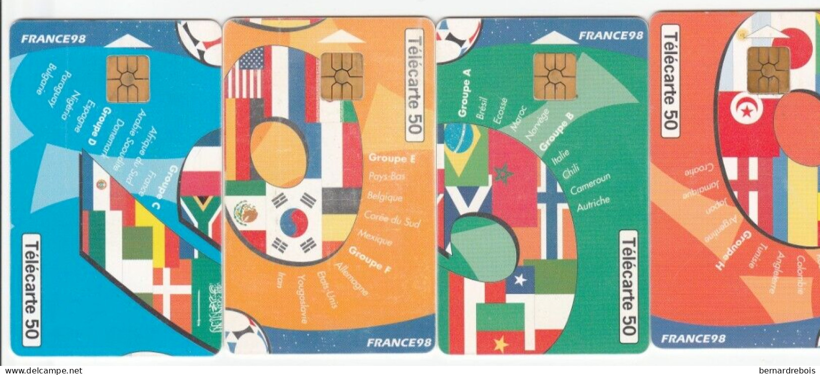 A26 - LES 8 GROUPES DU MONDIAL Pour 2 Euros - Cellphone Cards (refills)