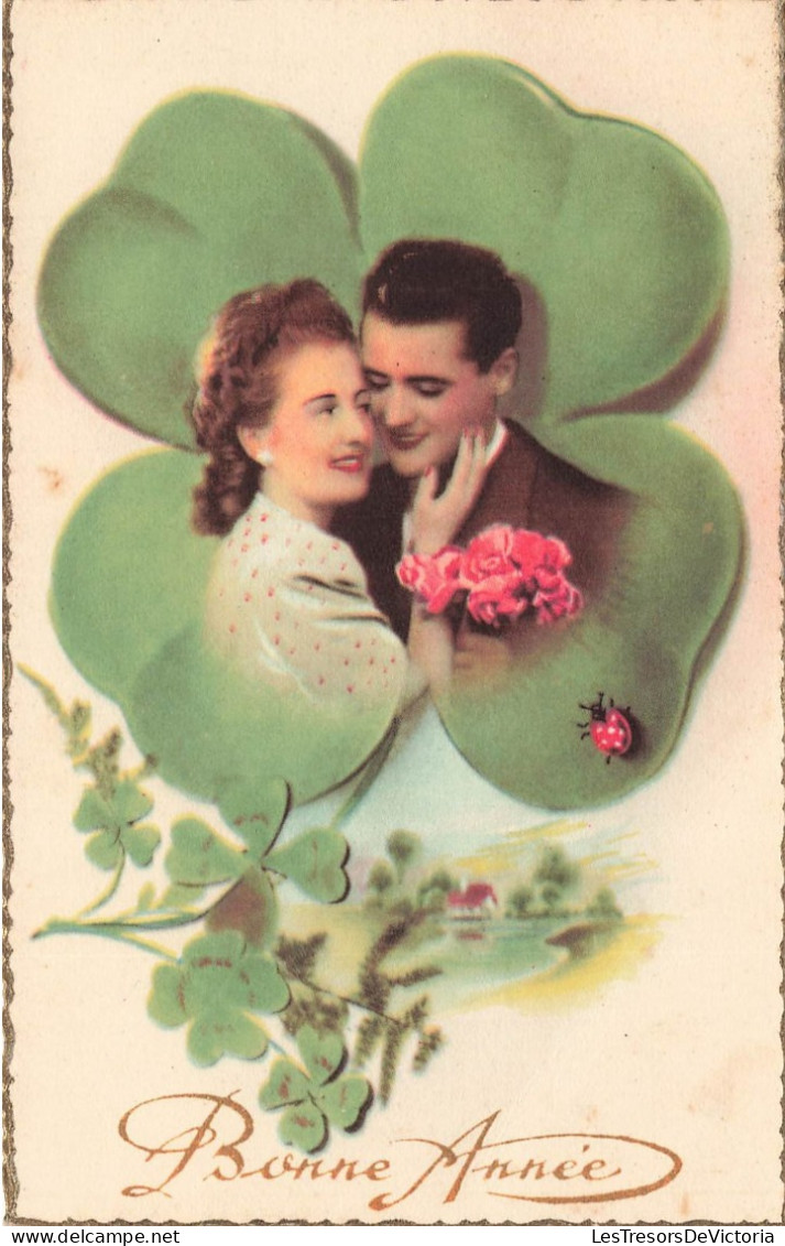 FETES - VOEUX - Nouvel An - Bonne Année - Un Homme Et Une Femme - Carte Postale Ancienne - New Year