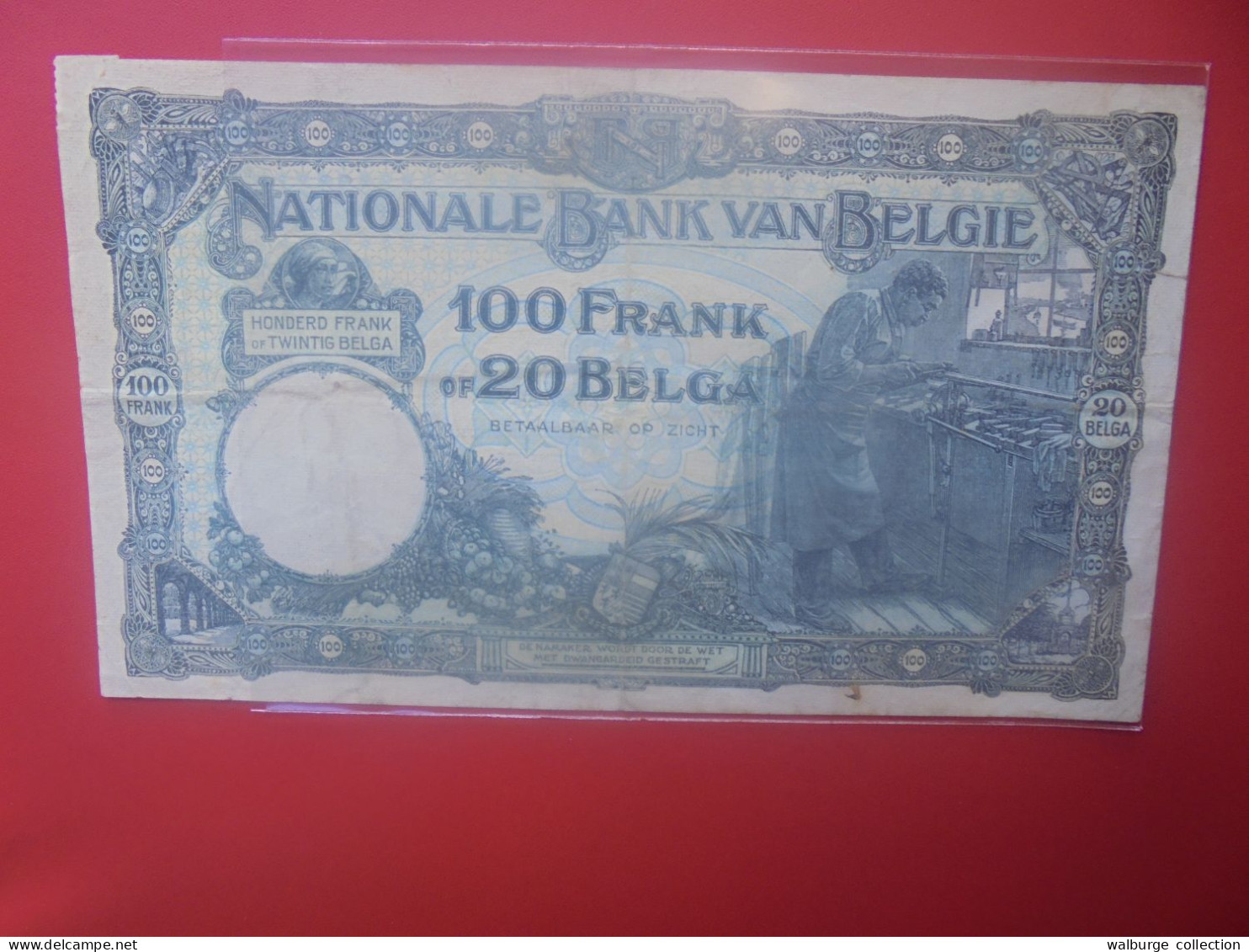 BELGIQUE 100 FRANCS 1932 Circuler COTES:20-40-100 EURO (B.33) - 100 Francos & 100 Francos-20 Belgas