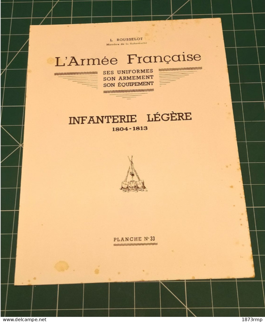 INFANTERIE LEGERE 1804.1813, N°33 LUCIEN ROUSSELOT 1966, PREMIER EMPIRE - Other & Unclassified