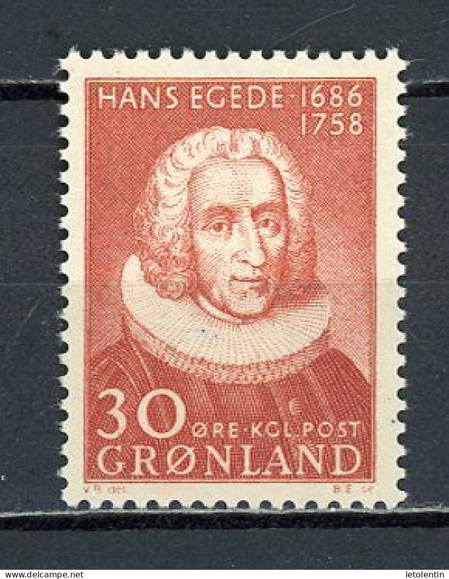 GROENLAND - HANS EGEDE - N° Yvert 32** - Unused Stamps