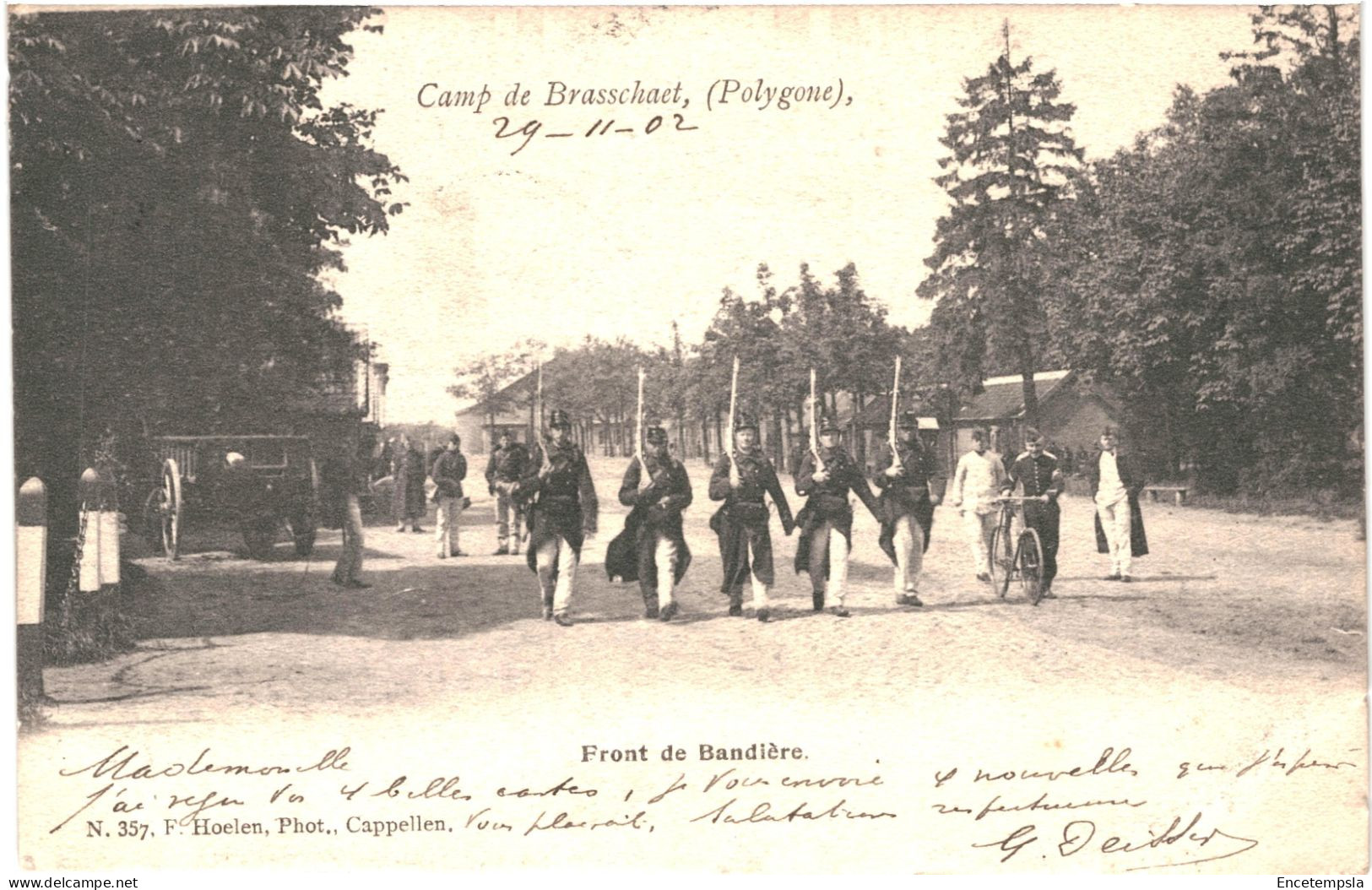 CPA Carte Postale Belgique Camp De Brasschaet Polygone Front De Bandière 1902  VM78679ok - Brasschaat