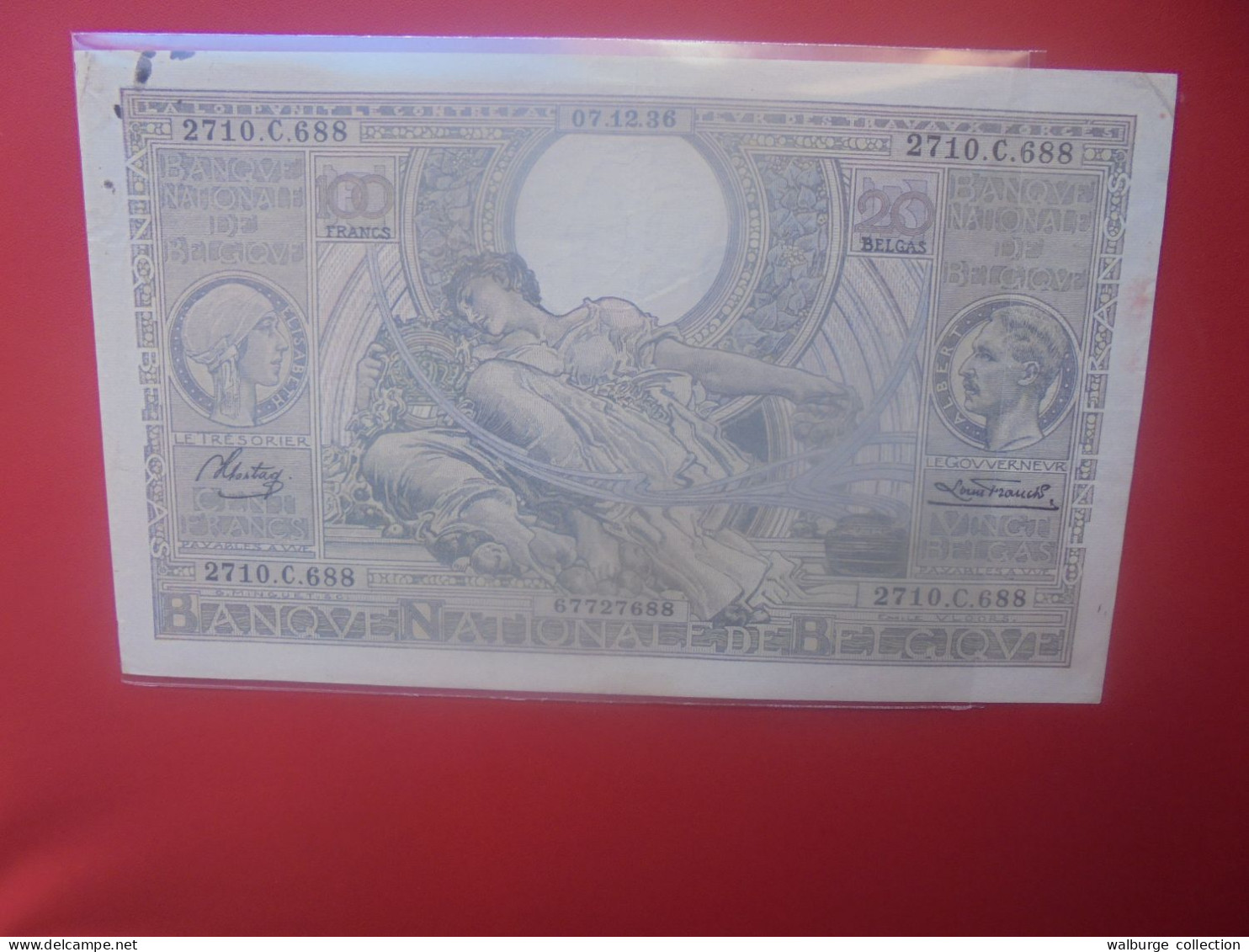 BELGIQUE 100 FRANCS 1936 Circuler COTES:20-40-100 EURO (B.33) - 100 Francos & 100 Francos-20 Belgas