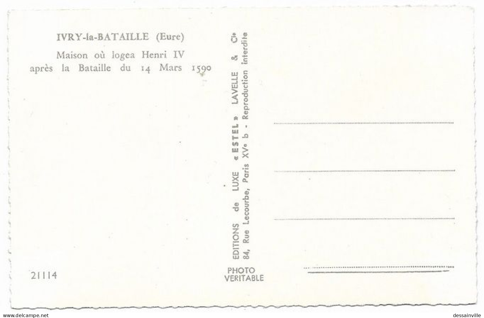 IVRY LA BATAILLE - Maison Ou Logea Henri IV - Ivry-la-Bataille