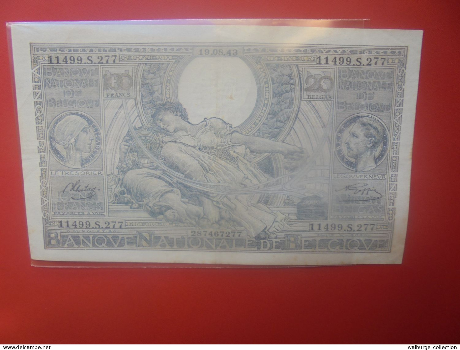 BELGIQUE 100 FRANCS 1943 Circuler COTES:5-10-25 EURO (B.33) - 100 Francos & 100 Francos-20 Belgas
