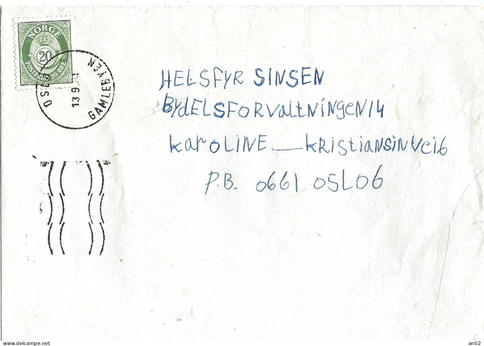 Norway  Cover - Cancelled Oslo Gamlebyen - Briefe U. Dokumente