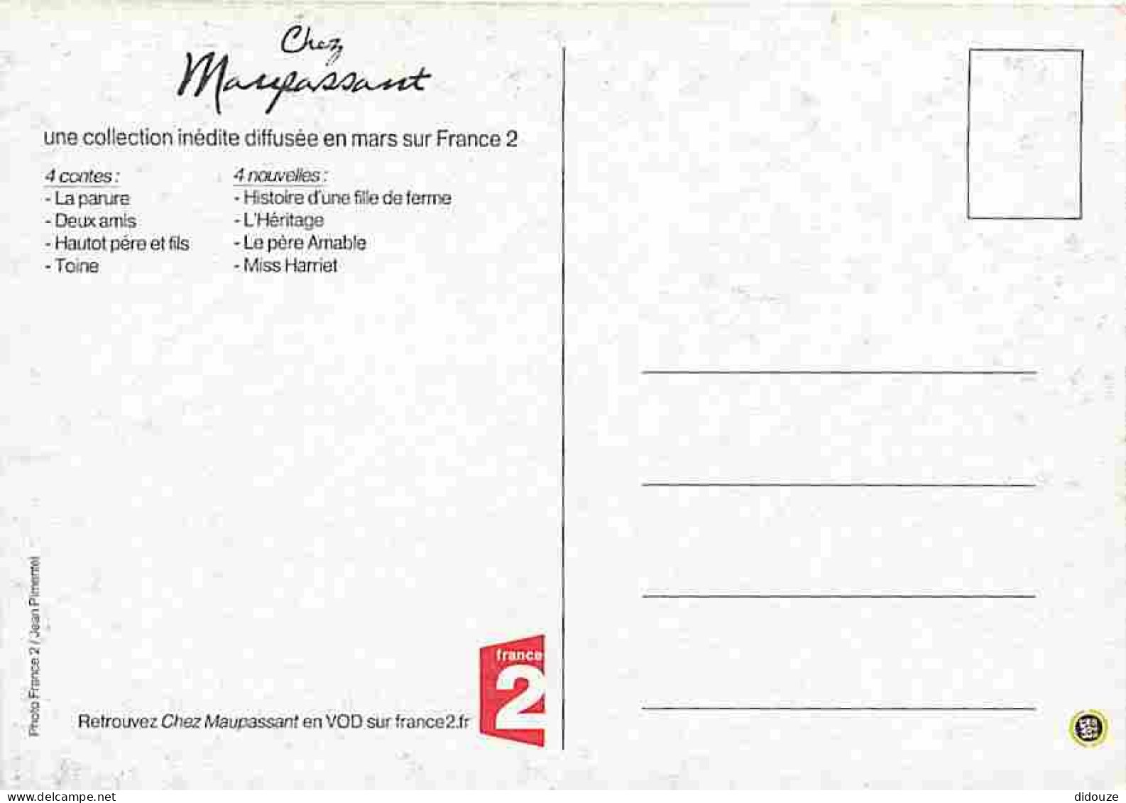 Cinema - Série TV - Chez Maupassant - Miss Harriet - Jérémie Renier - Laure Killing - France 2 - Carte Neuve - CPM - Voi - Séries TV