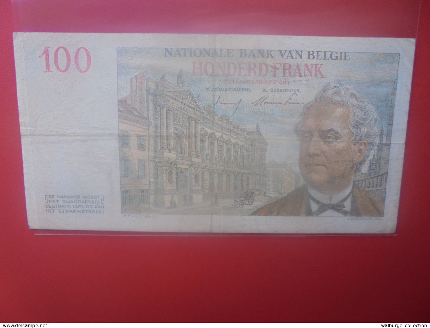 BELGIQUE 100 FRANCS 1954 Circuler COTES:15-30-80 EURO (B.33) - 100 Francos