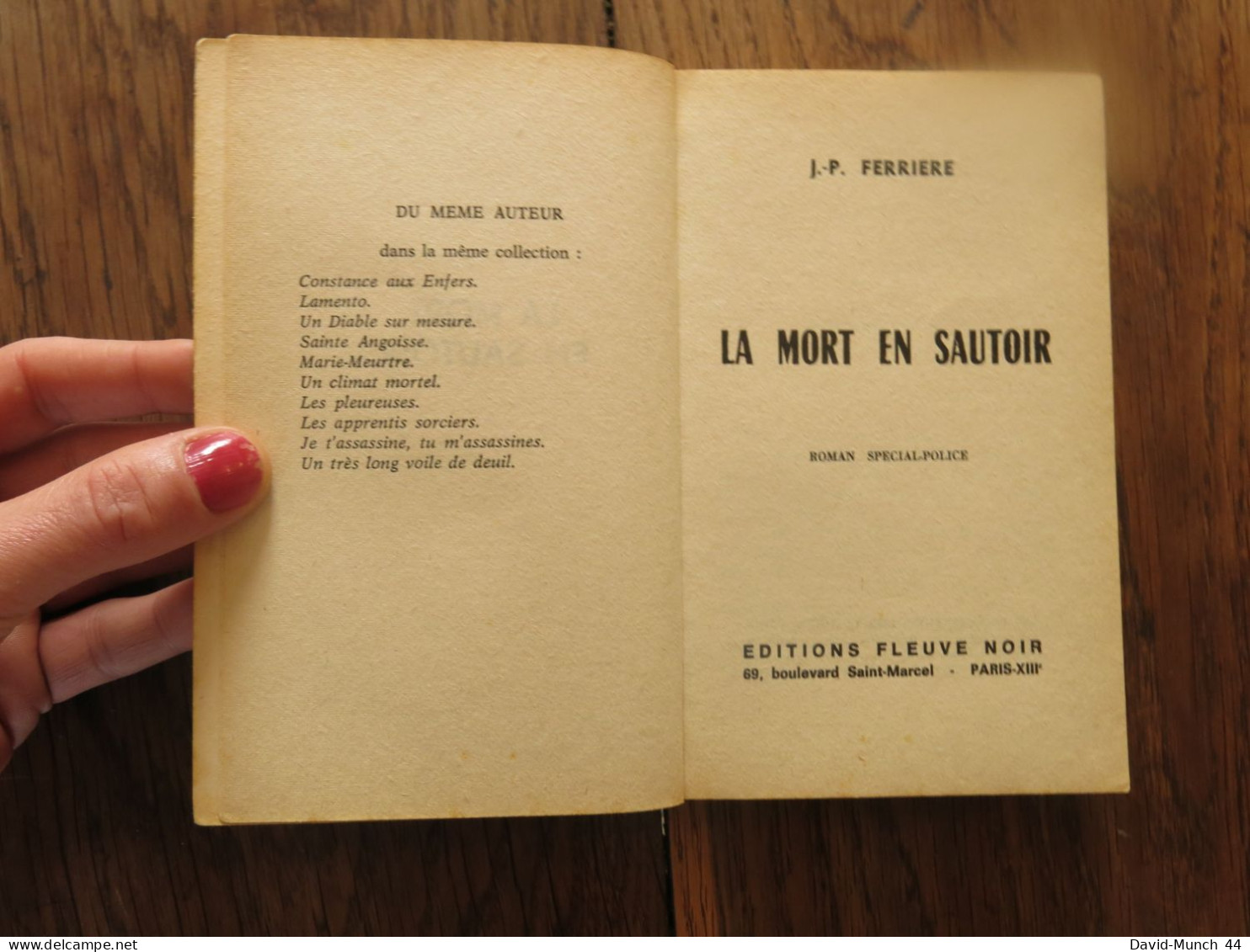 La Mort En Sautoir De J.P. Ferriere. Fleuve Noir, Spécial-Police. 1970 - Fleuve Noir