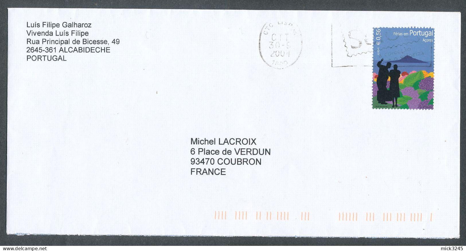 Lettre Du Portugal Pour La France - Storia Postale