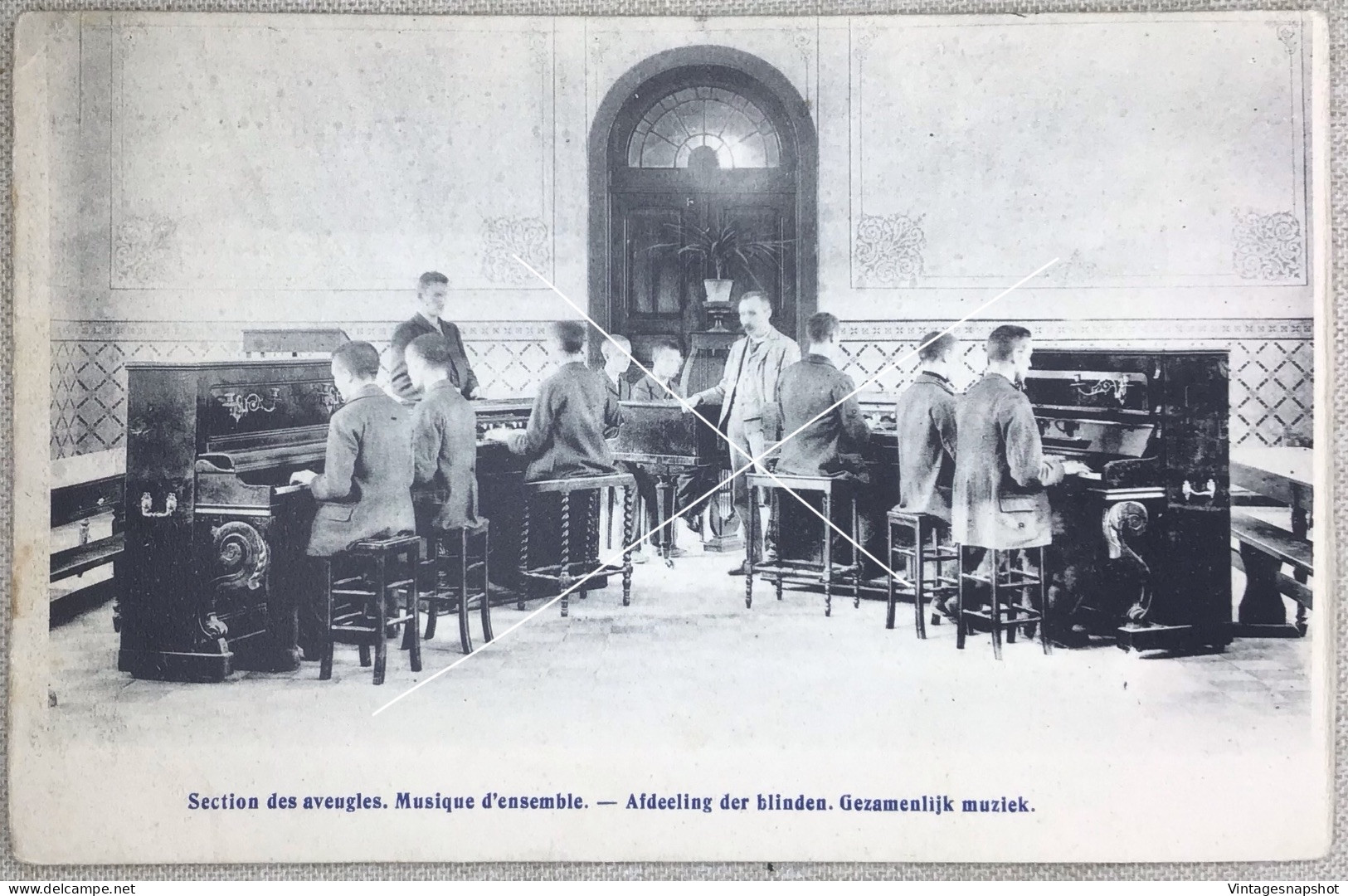WOLUWÉ Par BRUXELLES Institut Royal Pour Sourds-muets Et Aveugles Musique D’ensemble Gezamenlijk Muziek CP PK 1908 - St-Lambrechts-Woluwe - Woluwe-St-Lambert
