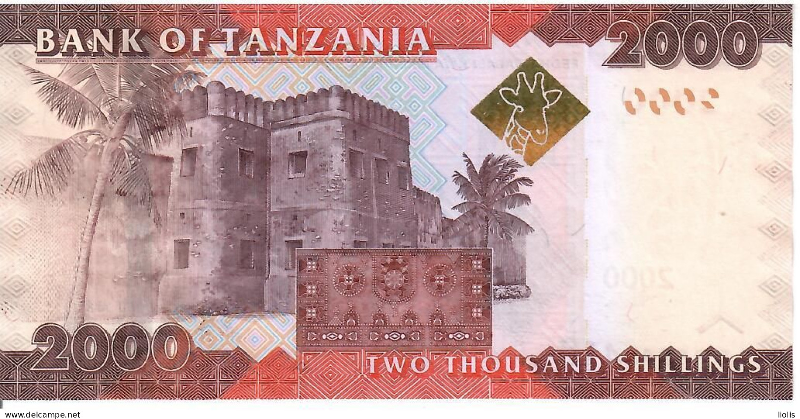 Tanzania  P-42b  2000 Shillings  2015  UNC - Tanzanie