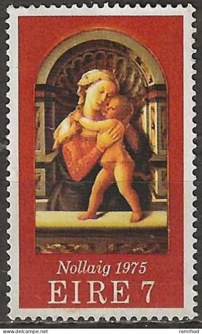 IRELAND 1975 Christmas - 7p Madonna And Child (Fra Filippo Lippi) MH - Nuevos