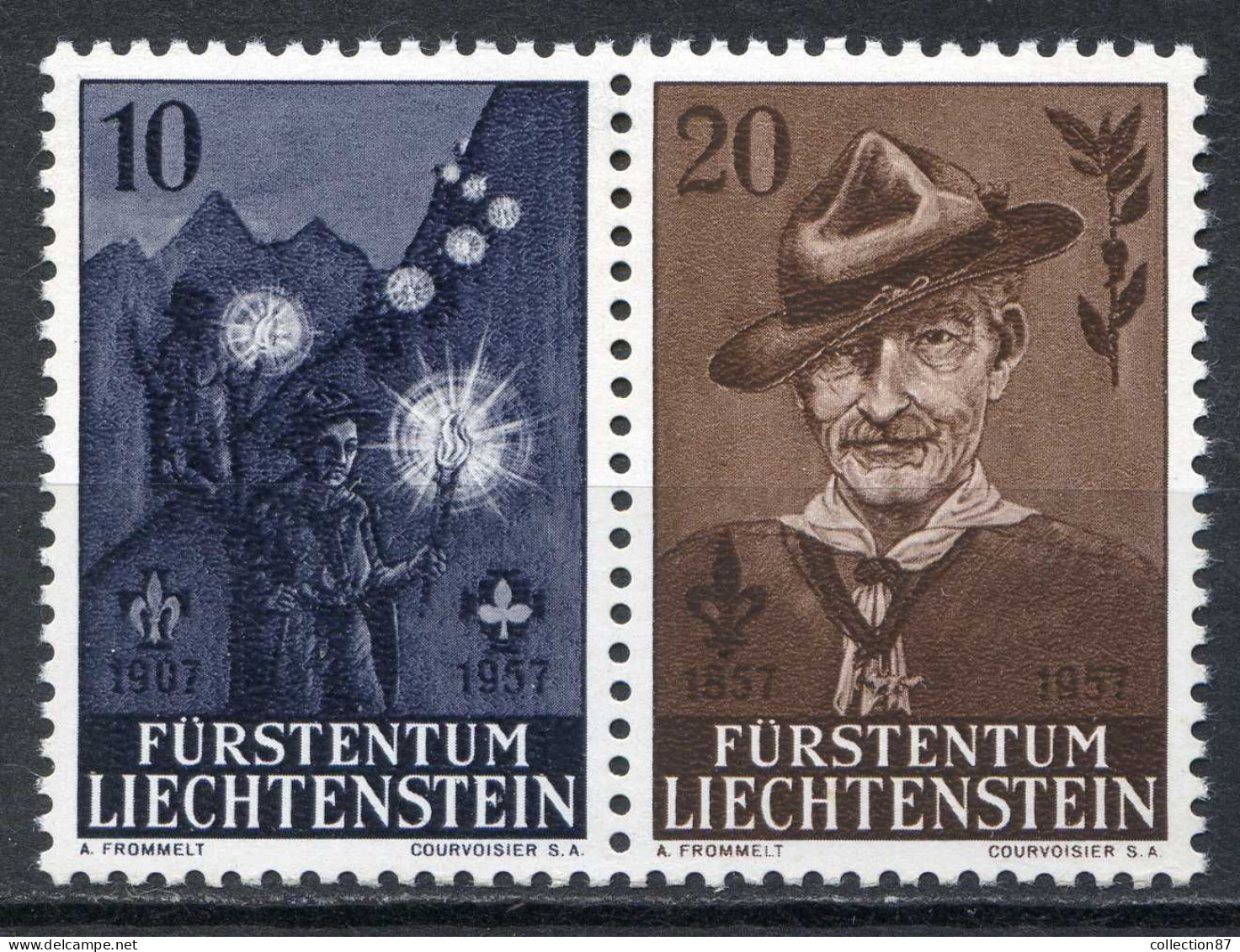 REF 002 > LIECHTENSTEIN < N° 322-323 * * Neuf Luxe - MNH * * - SCOUTISME - BADEN POWELL - SCOUT - Ungebraucht