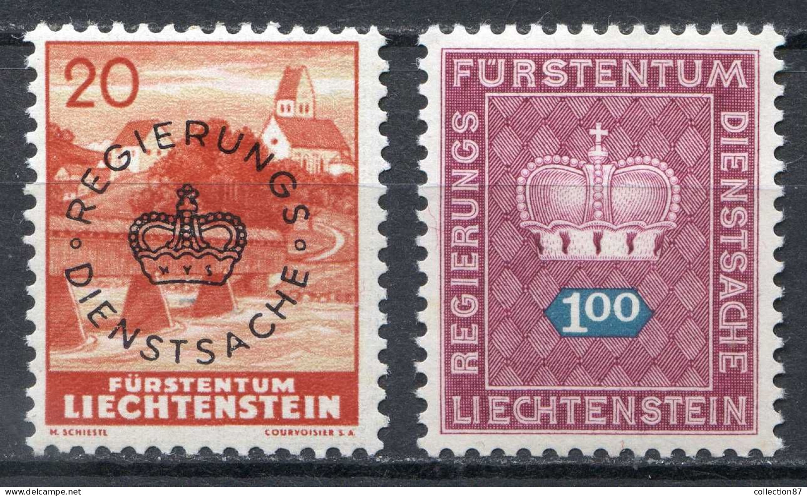 REF 002 > LIECHTENSTEIN < Service N° 23 + 54 * * Neuf Luxe - MNH * * - Dienstzegels