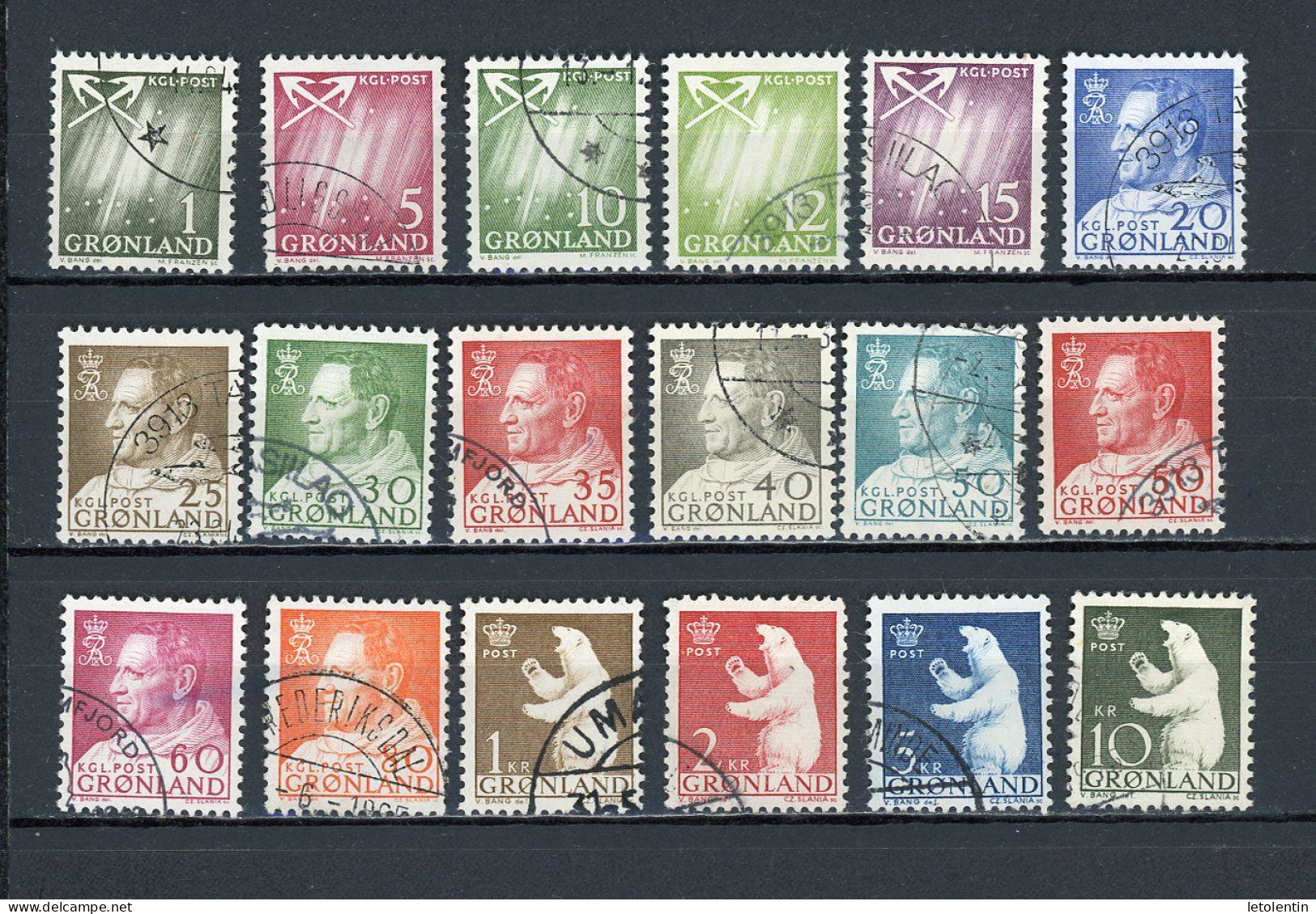 GROENLAND - DIVERS - N° Yvert 36/52 Obli. - Used Stamps