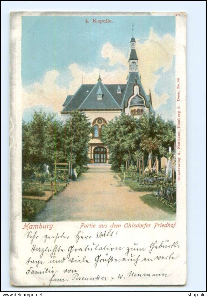 Y22357/ Hamburg  Ohlsdorfer Friedhof 4. Kapelle AK 1905 - Nord