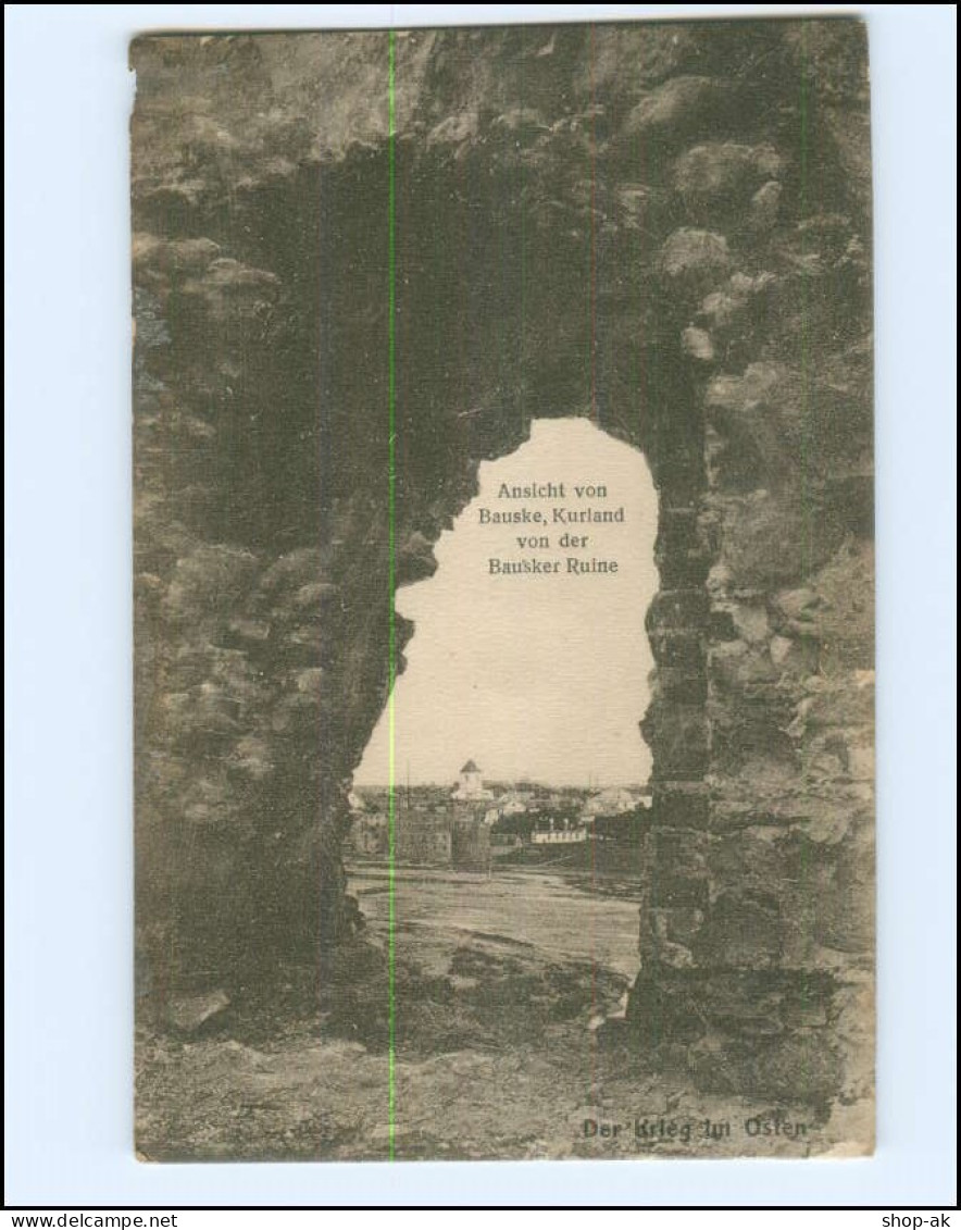 XX14100/ Bauske Kurland  Der Krieg Im Osten AK 1917 Lettland - Lettonie