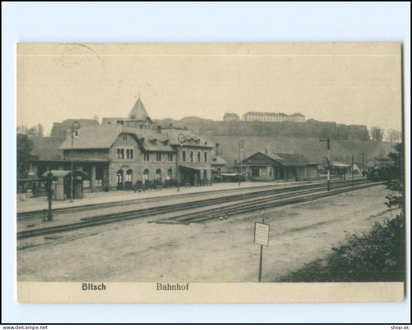 XX14208/ Bitsch Lothringen Bahnhof Ak 1916 - Lothringen