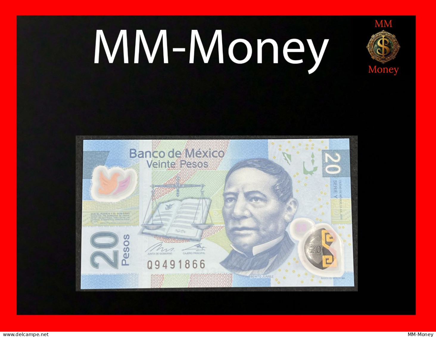 MEXICO  20 Pesos  12.7.2016   P.  122   Polymer    UNC - Mexico