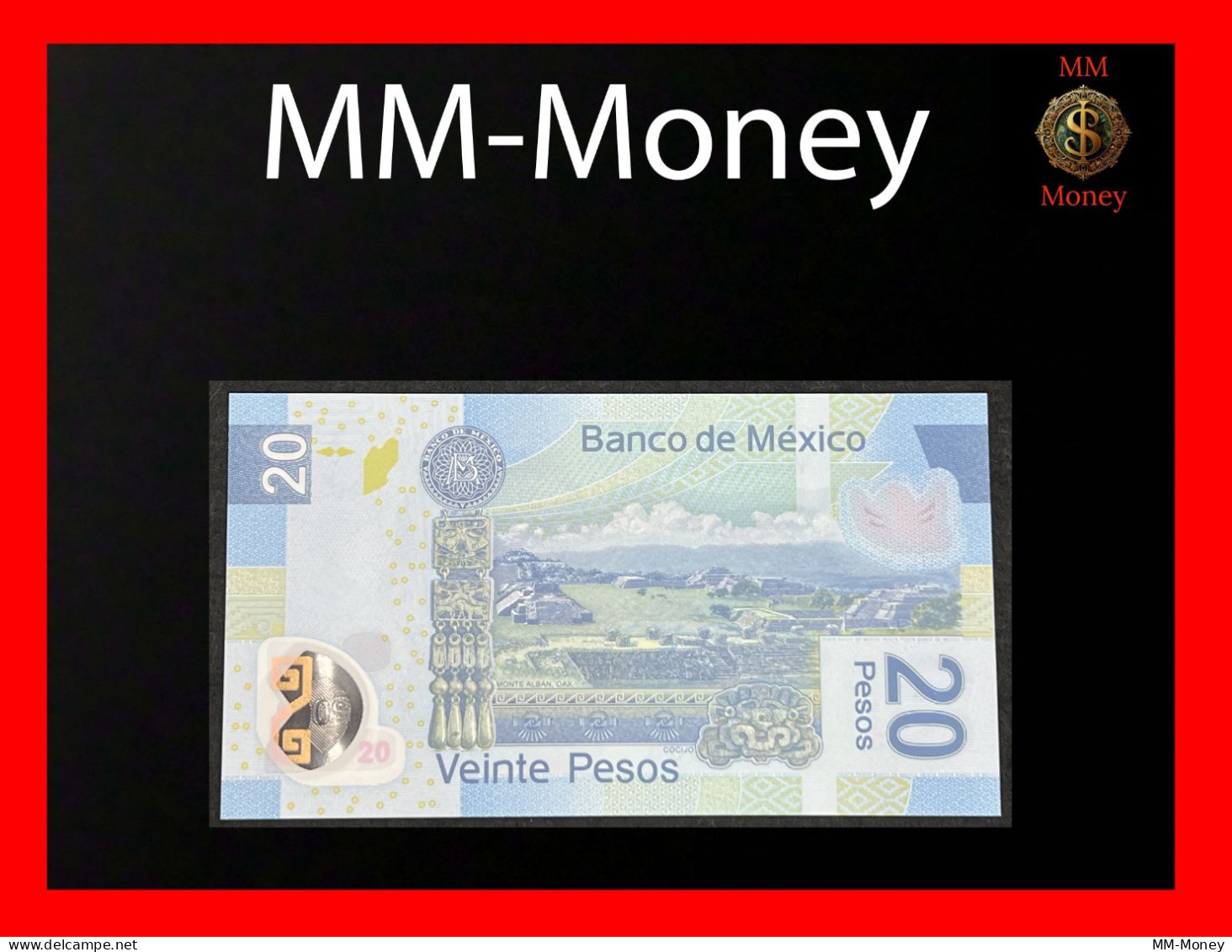 MEXICO  20 Pesos  12.7.2016   P.  122   Polymer    UNC - Mexique