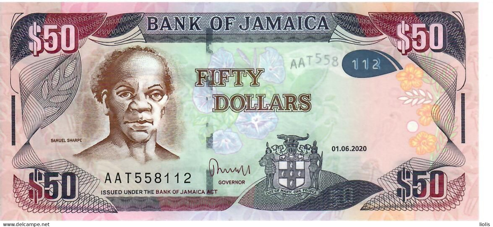 Jamaica  P-94  50 Dollars  2020 UNC - Jamaica