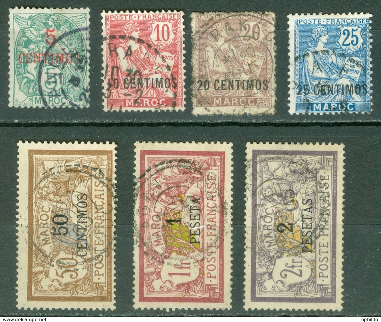 Maroc 11/17 Ob TB Cote 240 Euro - Used Stamps