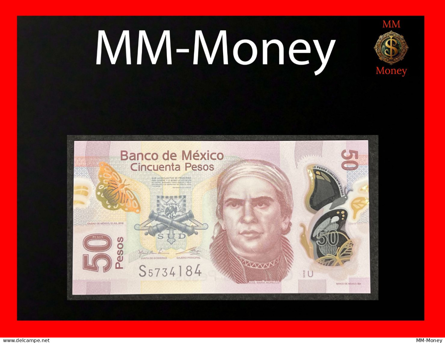 MEXICO 50 Pesos 12.7.2016  P. 123 A     Polymer   UNC - Mexique