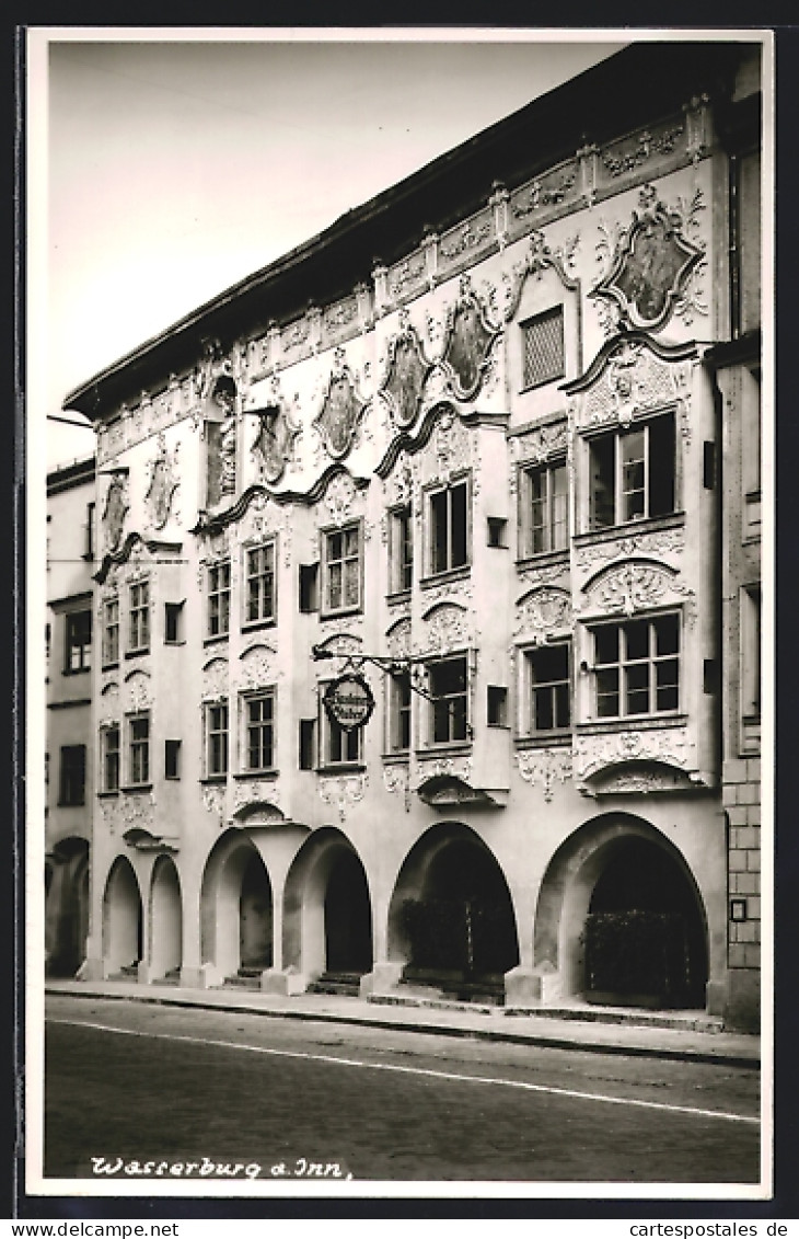AK Wasserburg A. Inn, Fassade Des Gasthaus Paulaner Stüberl  - Wasserburg (Inn)