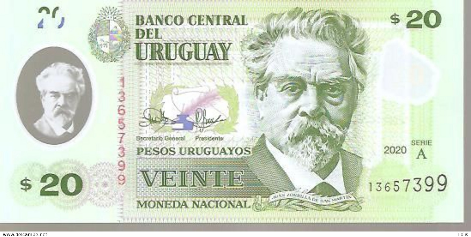 Uruguay   20 Pesos 2020  UNC - Uruguay