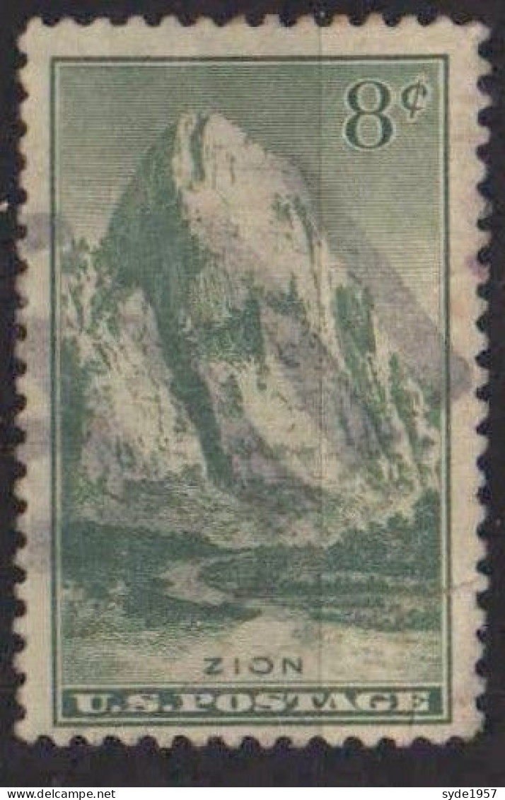 US Postage -1934 National Parks  ZION ! Cents - Usados