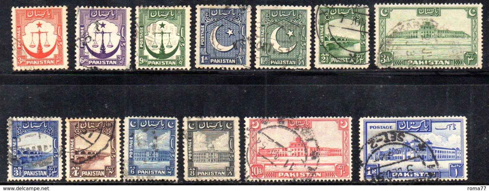 Z1006 - PAKISTAN 1948 , Indipendenza : Alcuni Valori Usati (2380A) - Pakistan