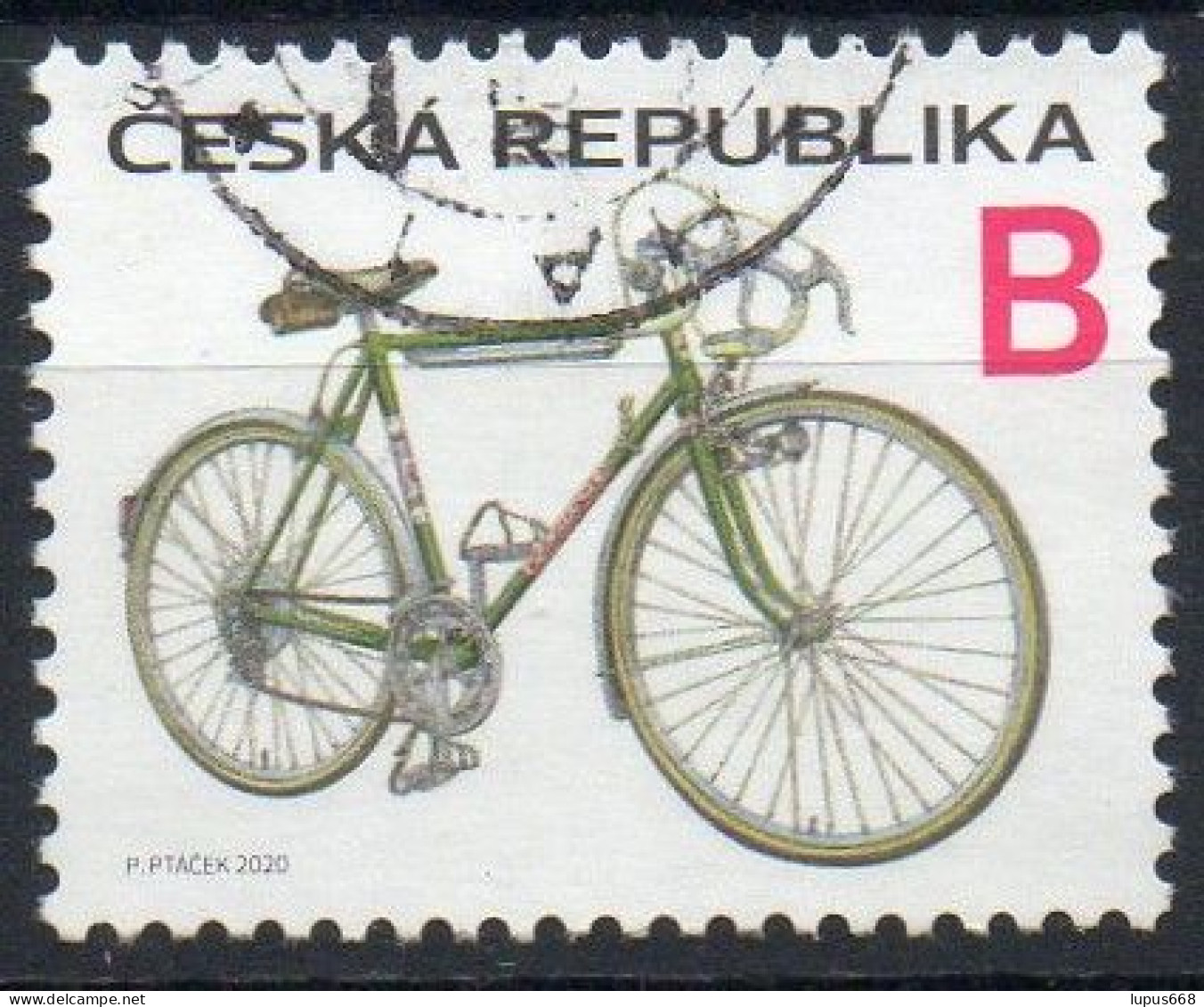 R Tschechische Republik 2020 MiNr. 1057 O/used  Fahrrad "Favorit" - Gebraucht