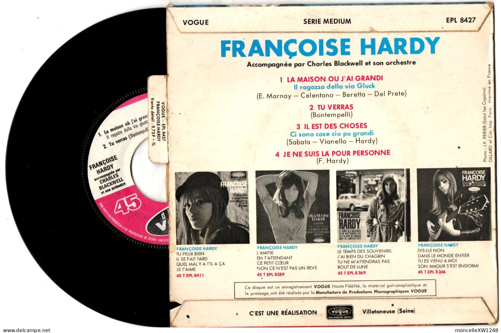 Françoise Hardy - 45 T EP La Maison Où J'ai Grandi (1966 - Languette) - 45 T - Maxi-Single