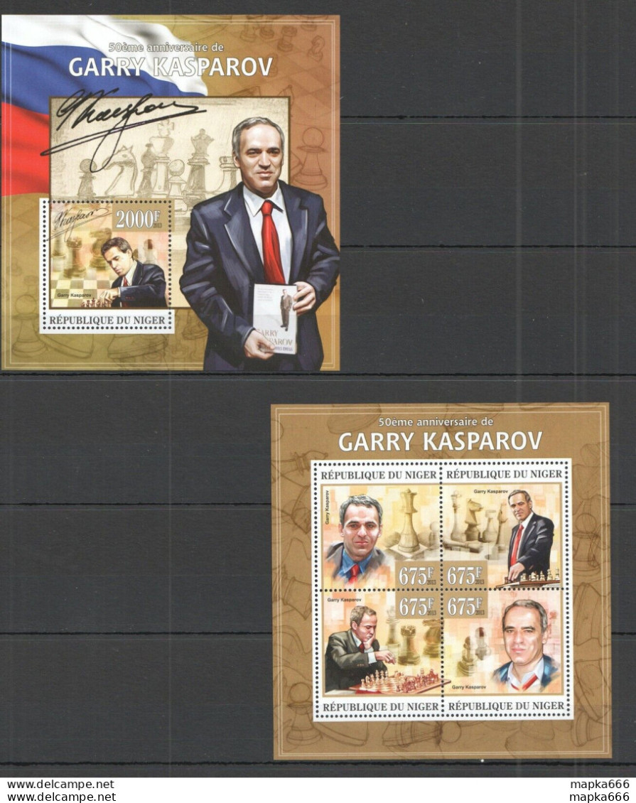 St2803 2013 Niger Sport Chess 50Th Anniversary Garry Kasparov Kb+Bl Mnh - Echecs