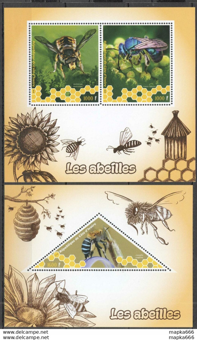 J246 2018 Honey Bees Insects Fauna 1Kb+1Bl Mnh - Abeilles
