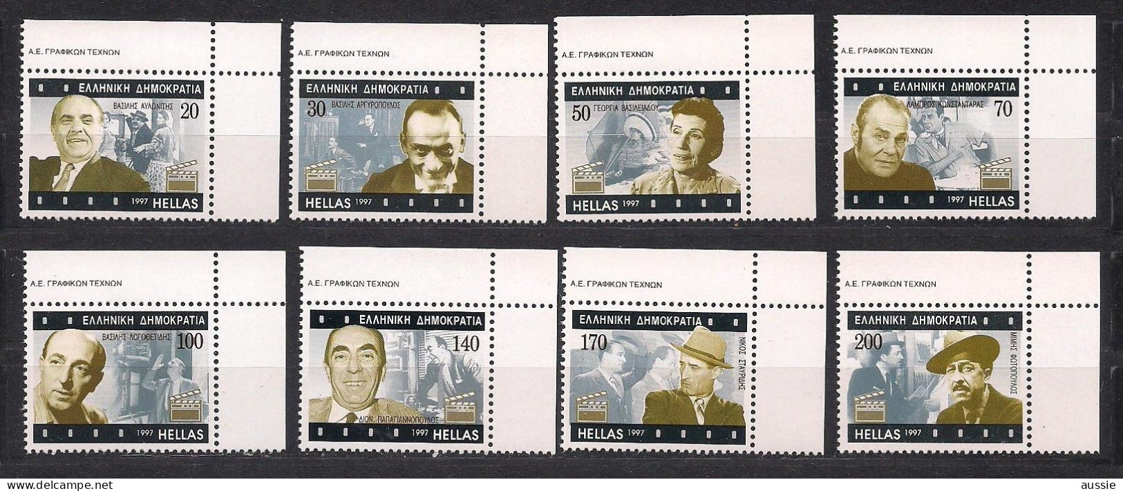 Gréce  Greece Hellas 1997 Yvertn° 1937-1944  *** MNH Cote 12,50 € Griekse Cinéma Grec - Neufs