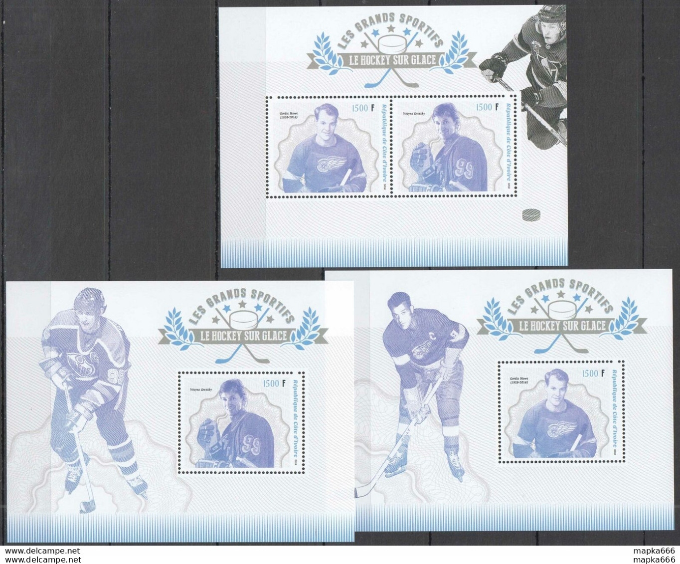 J304 2018 Hockey Legends Gordie Howe Wayne Gretzky Sport Kb+2Bl Mnh - Hockey (Ice)