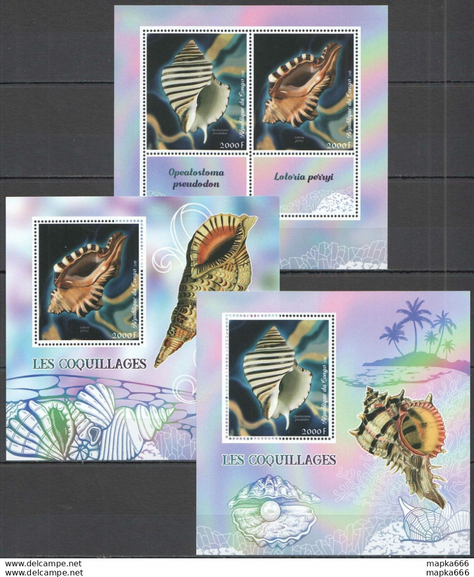 J350 2018 Seashells Marine Life Fauna 1Kb+2Bl Mnh - Marine Life