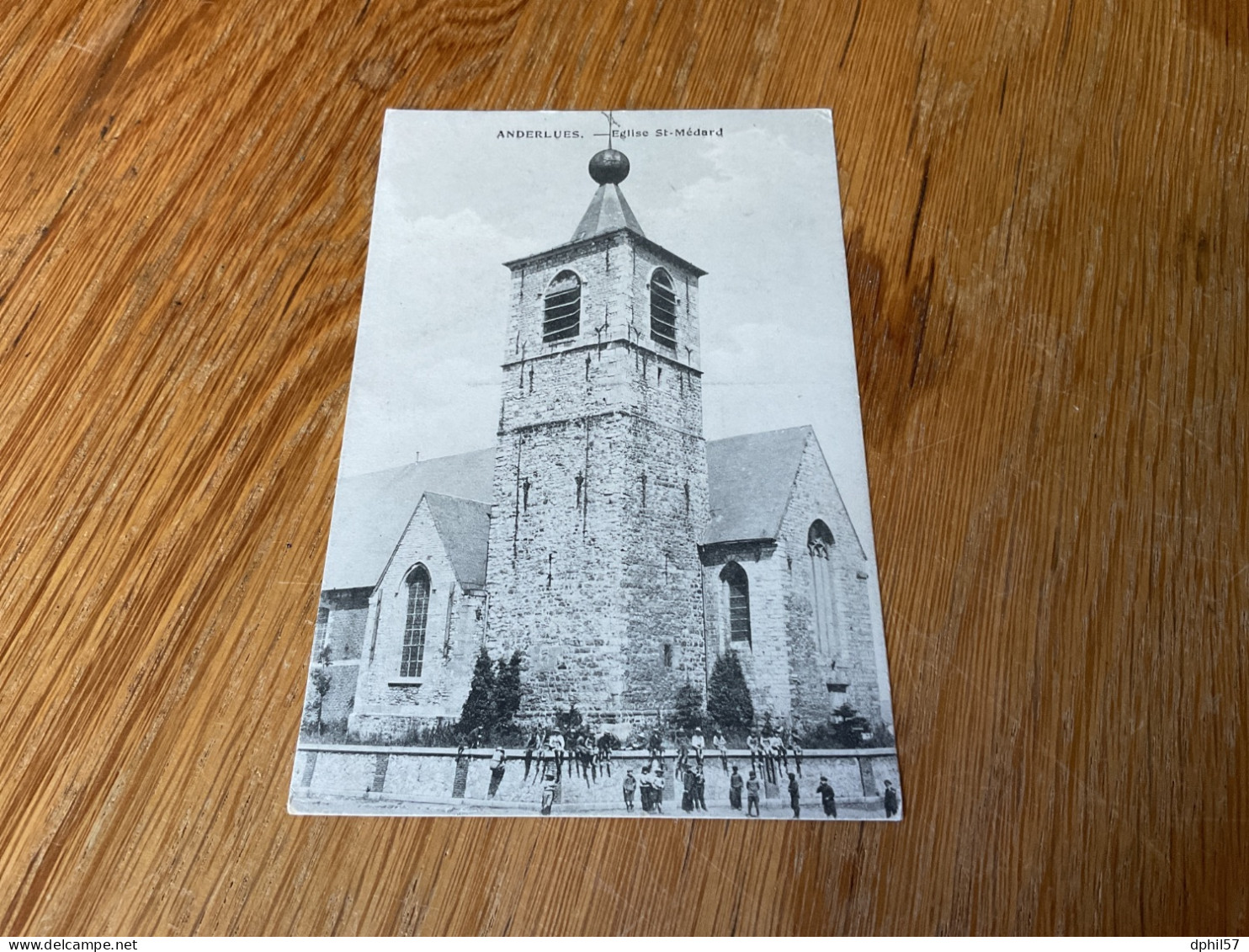 CP Ancienne D’Anderlues : église Saint Médard (cachet Occupation Allemande De Thuin 1916) - Anderlues