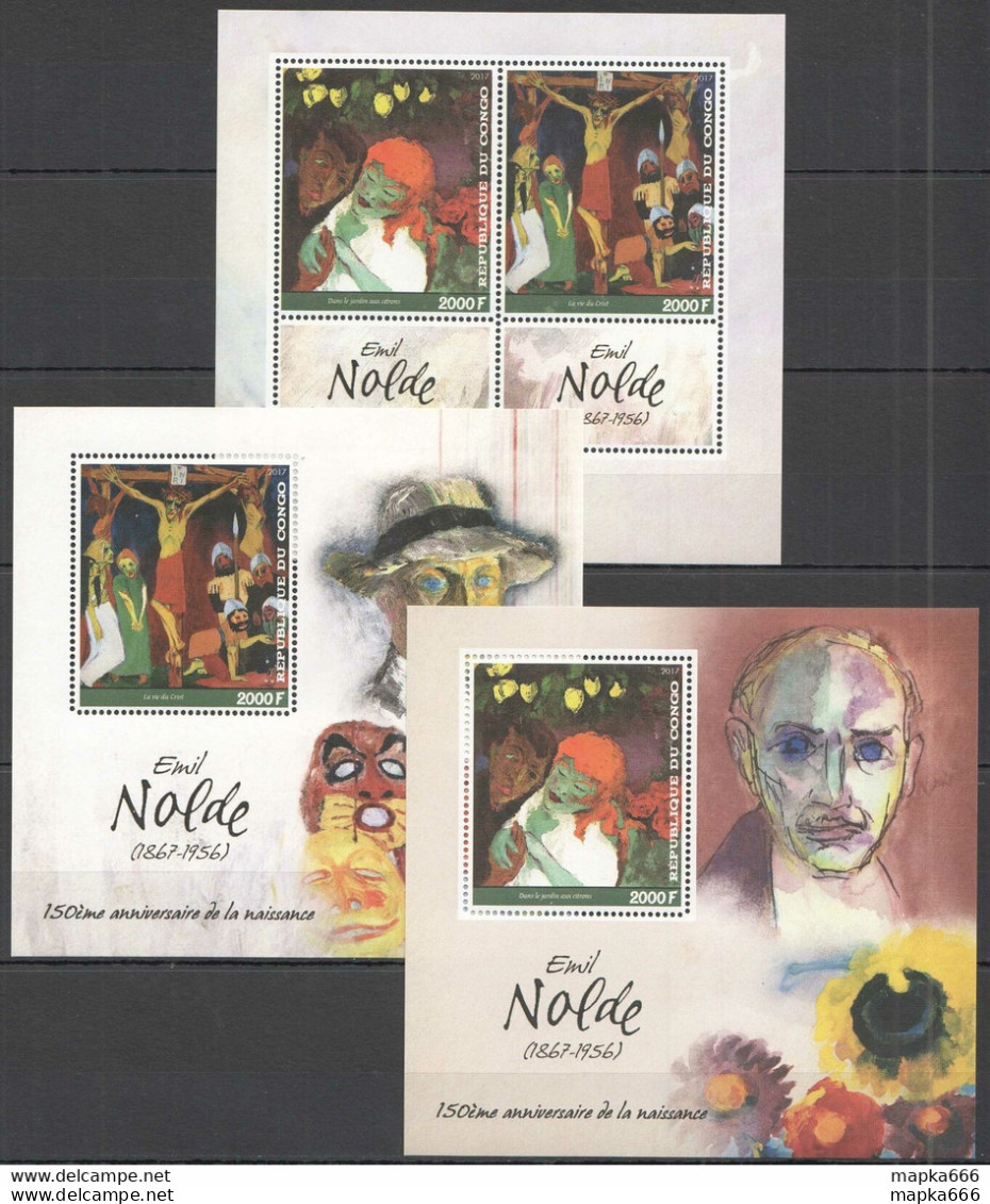 J364 2017 Emil Nolde Art Paintings 150Th Anniversary 1Kb+2Bl Mnh - Autres & Non Classés