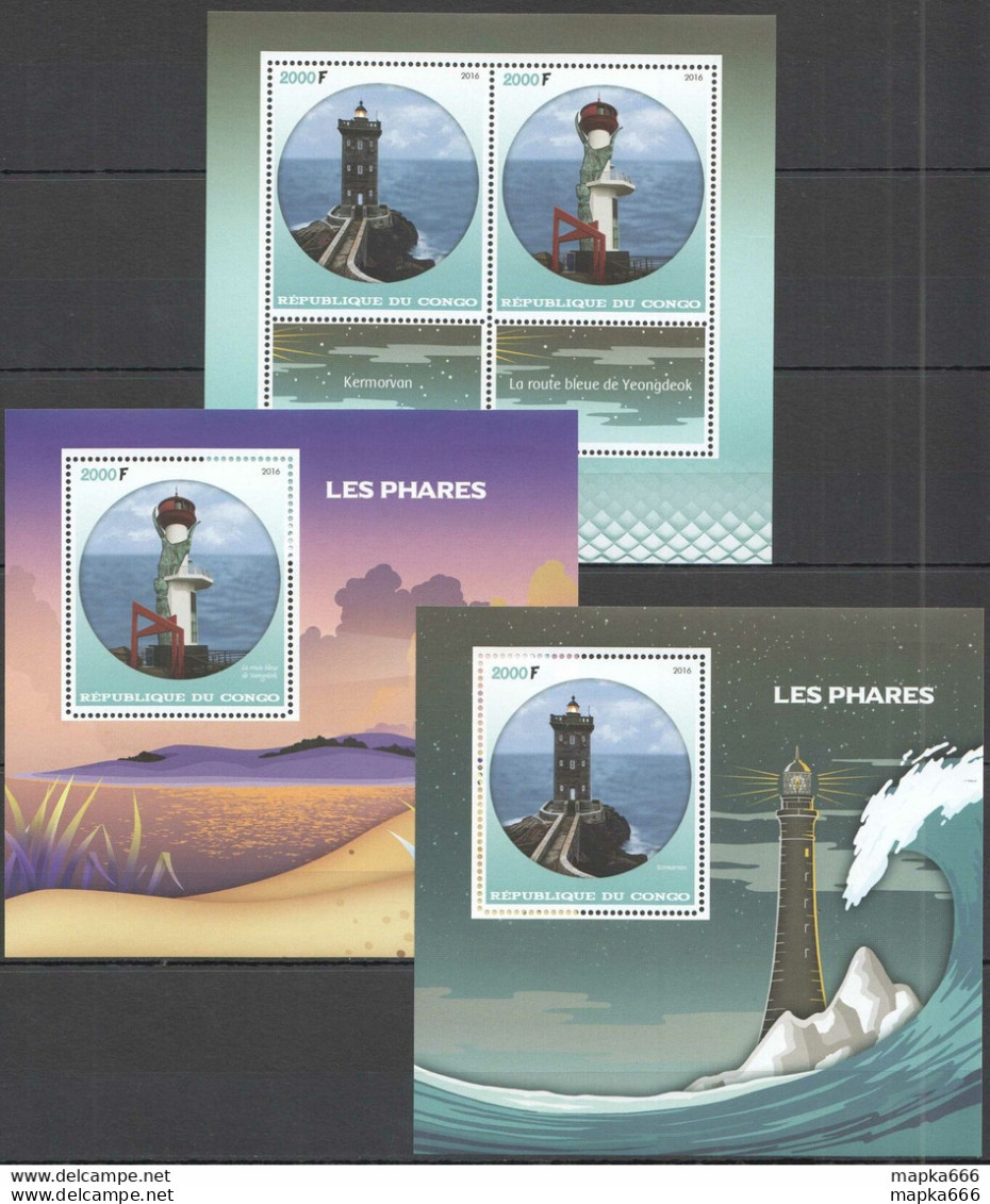 J375 2016 Lighthouses Marine Life Architecture 1Kb+2Bl Mnh - Marine Life