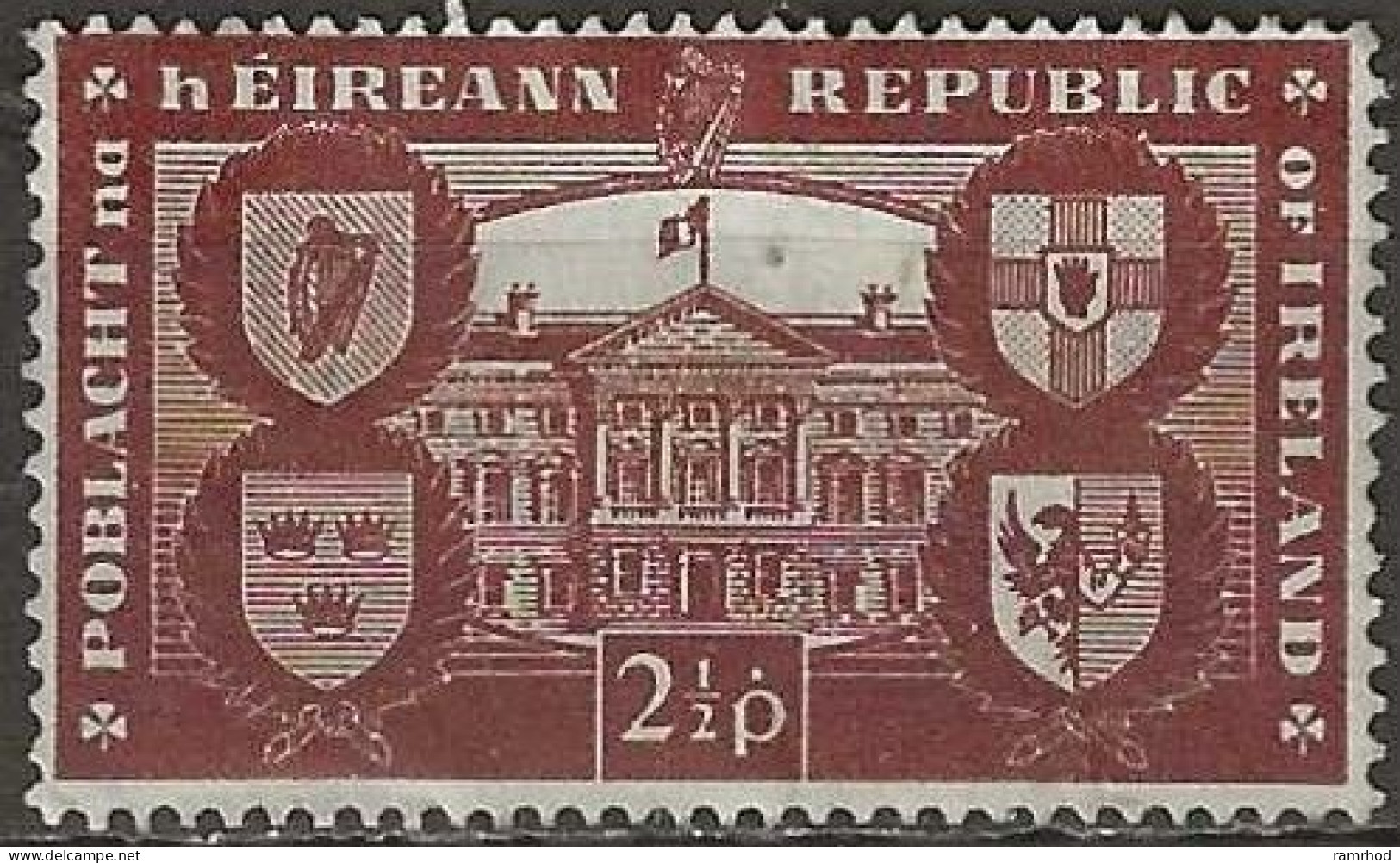 IRELAND 1949 International Recognition Of Republic - 21/2d Leinster House And Arms Of Provinces MH - Ungebraucht