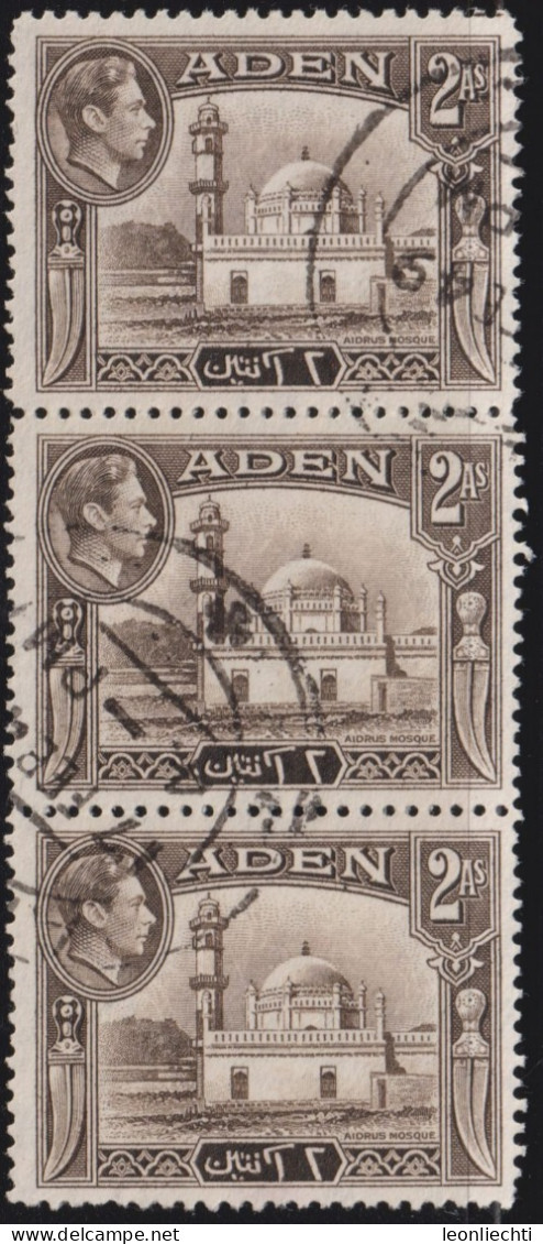 1939 Aden (1854-1963) ° Mi:AD 20, Sn:AD 20, Yt:AD 20, Sg:AD 20, Aidrus Mosque, Crater, 1939-48 King George VI Pictorials - Aden (1854-1963)