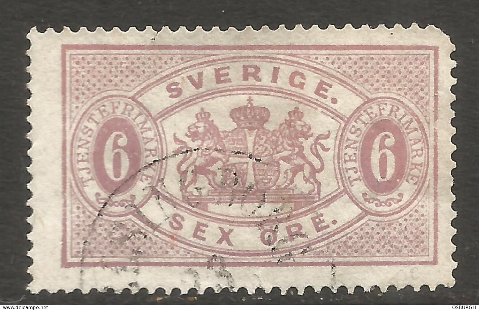 SWEDEN. OFFICIAL. 6o USED HELSINGBORG POSTMARK. - Oficiales